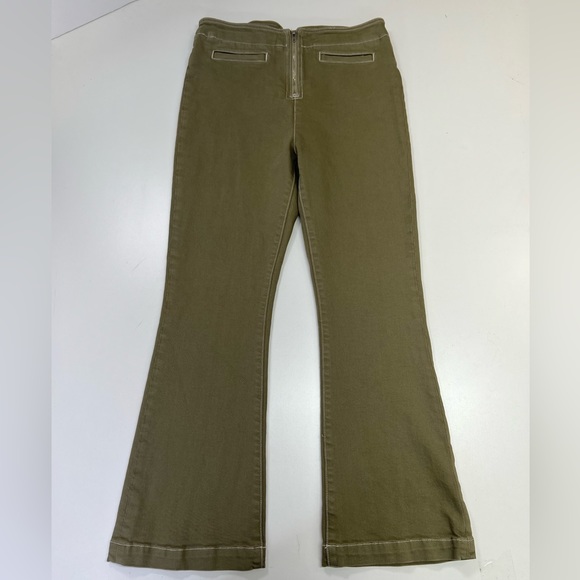 Current/Elliot Y2K Army Flare Pants Size 4 US 27” Waist Green Cargo Style New - Picture 9 of 11
